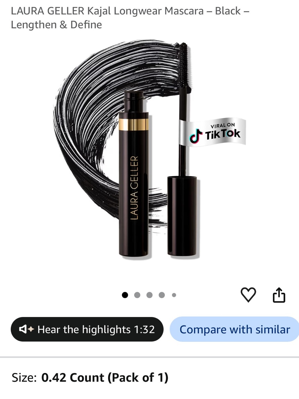 Laura Geller Kajal Longwear Mascara — Black